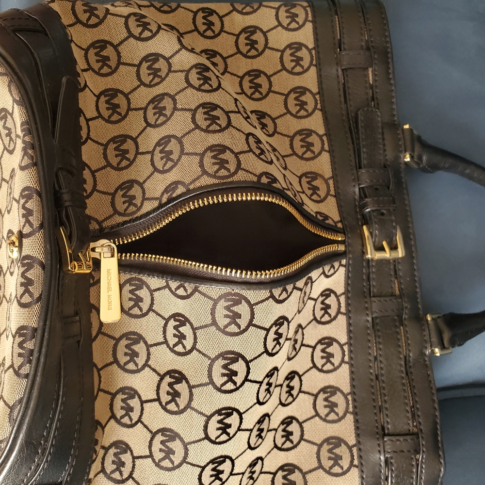 Michael Kors Monogrammed Canvas Handbag - Picture 9 of 16